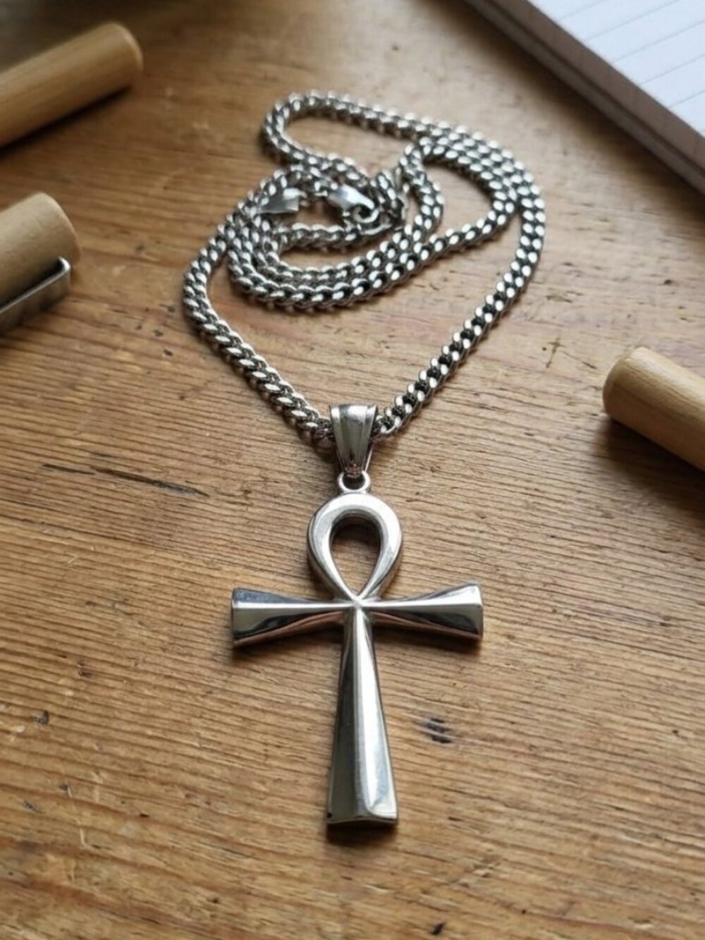 Mens Coptic Ankh Pendant Necklace